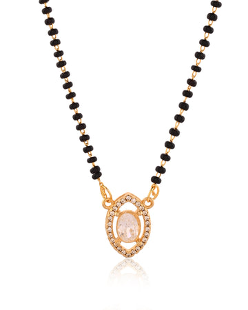 Halo Drop Oval Mangalsutra