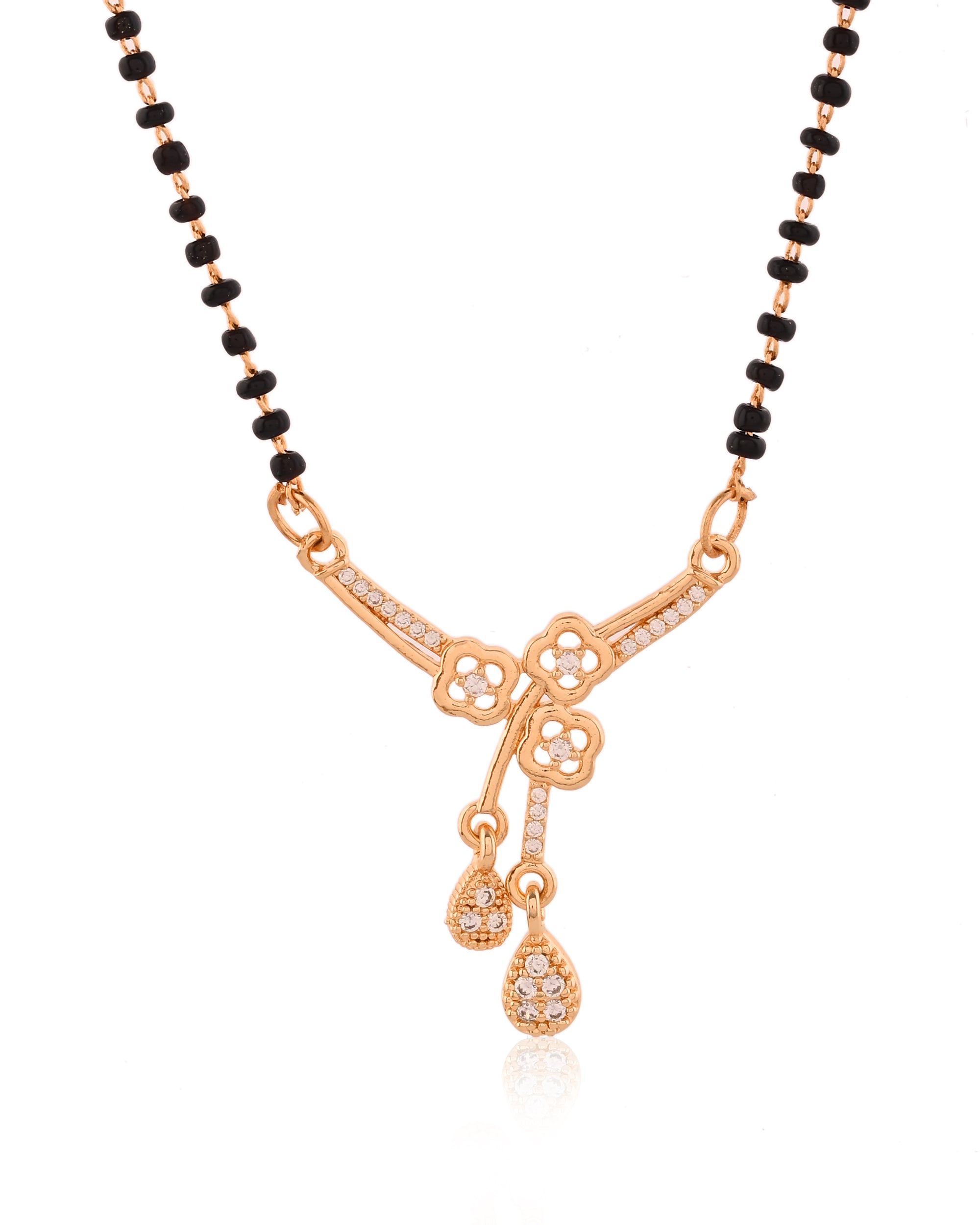 Stone-Encrusted Knot Drop Mangalsutra