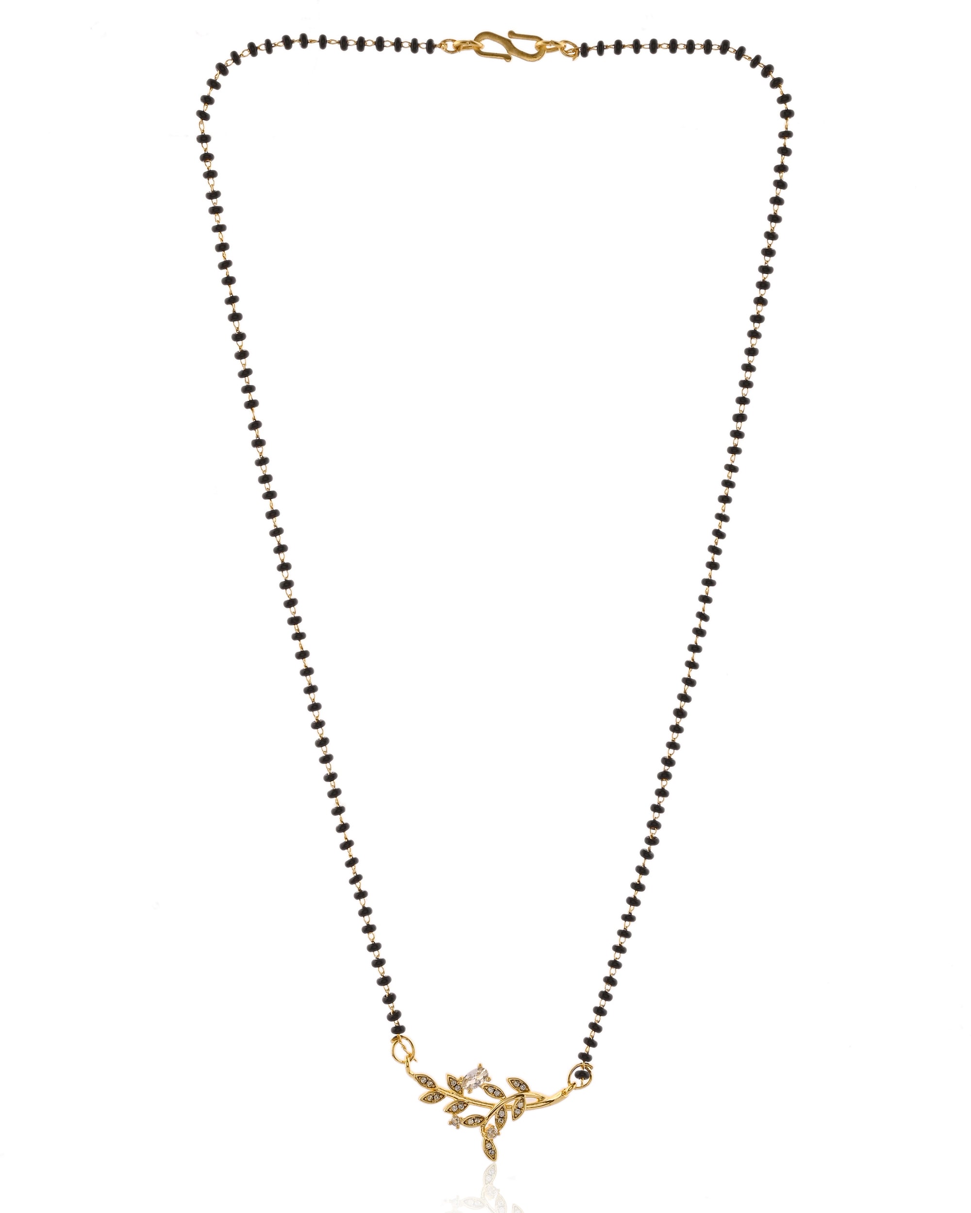 Lush Leaf Stone Studded Mangalsutra