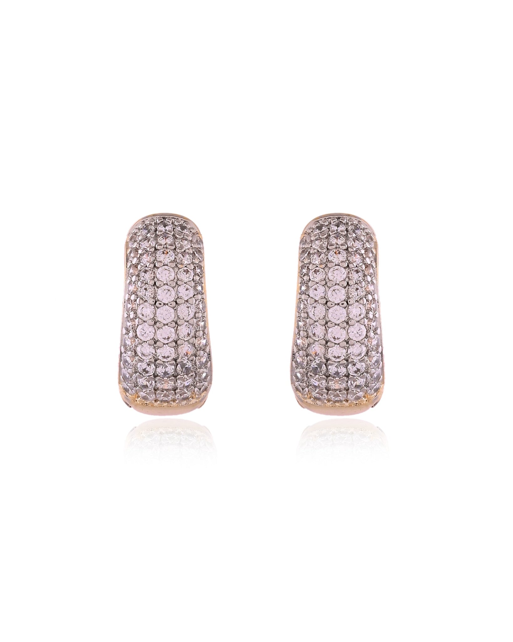 The Midas Touch Pave Huggie Hoops Earrings