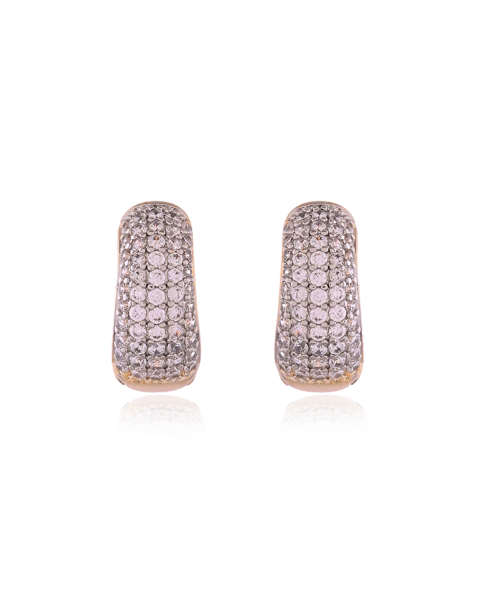 The Midas Touch Pave Huggie Hoops Earrings