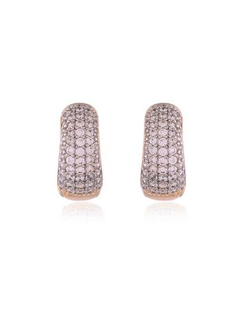 The Midas Touch Pave Huggie Hoops Earrings