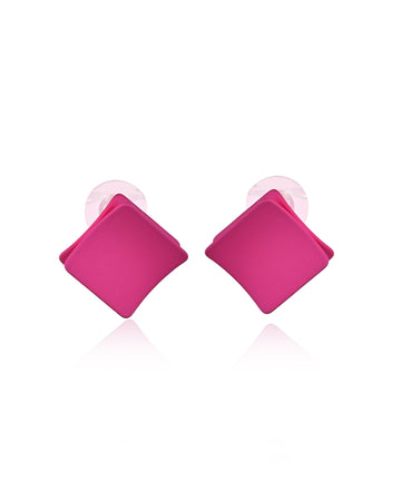 Origami Rhombus Stud Earrings
