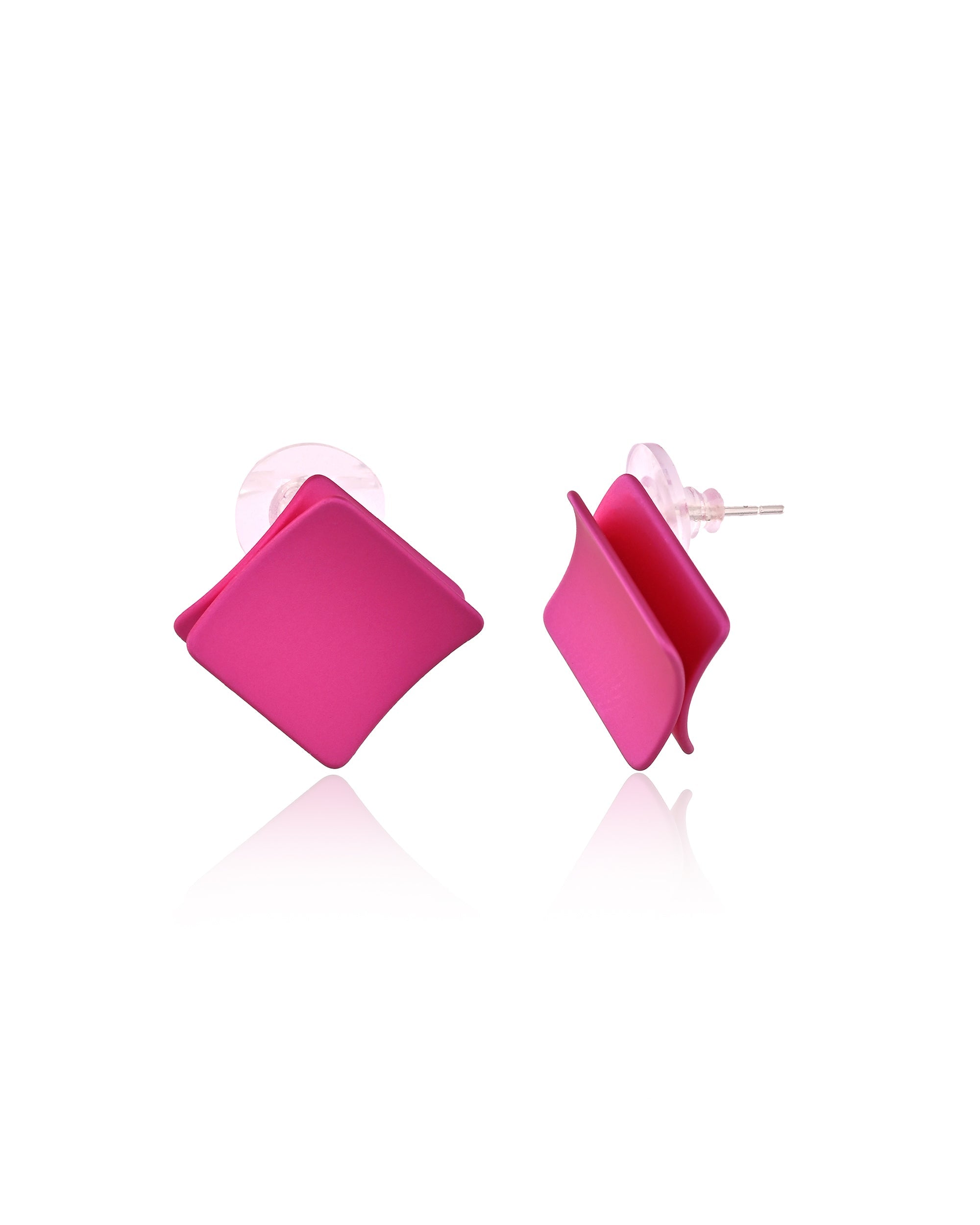 Origami Rhombus Stud Earrings