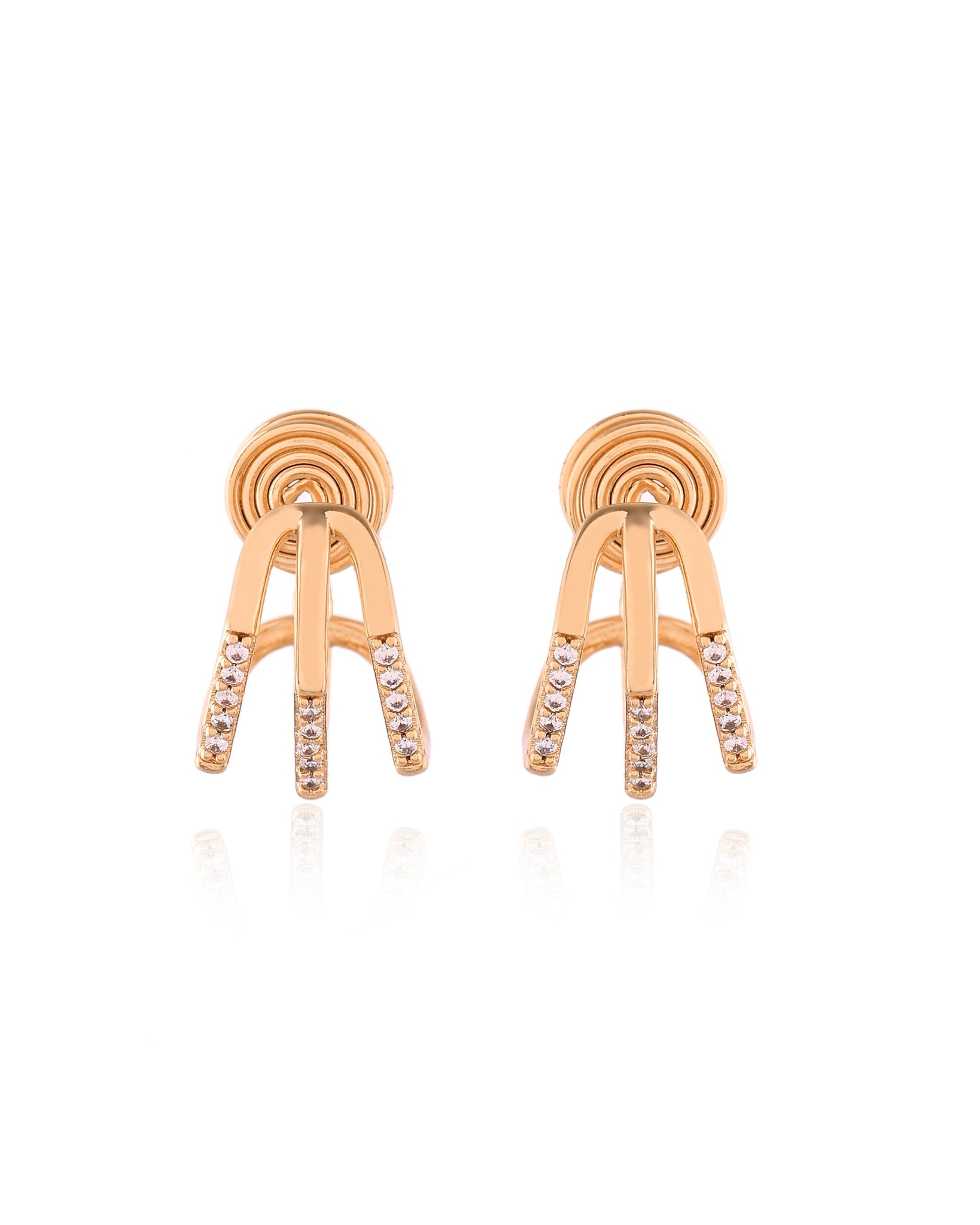 Talon Sparkle Tri-Prong Stud Earrings
