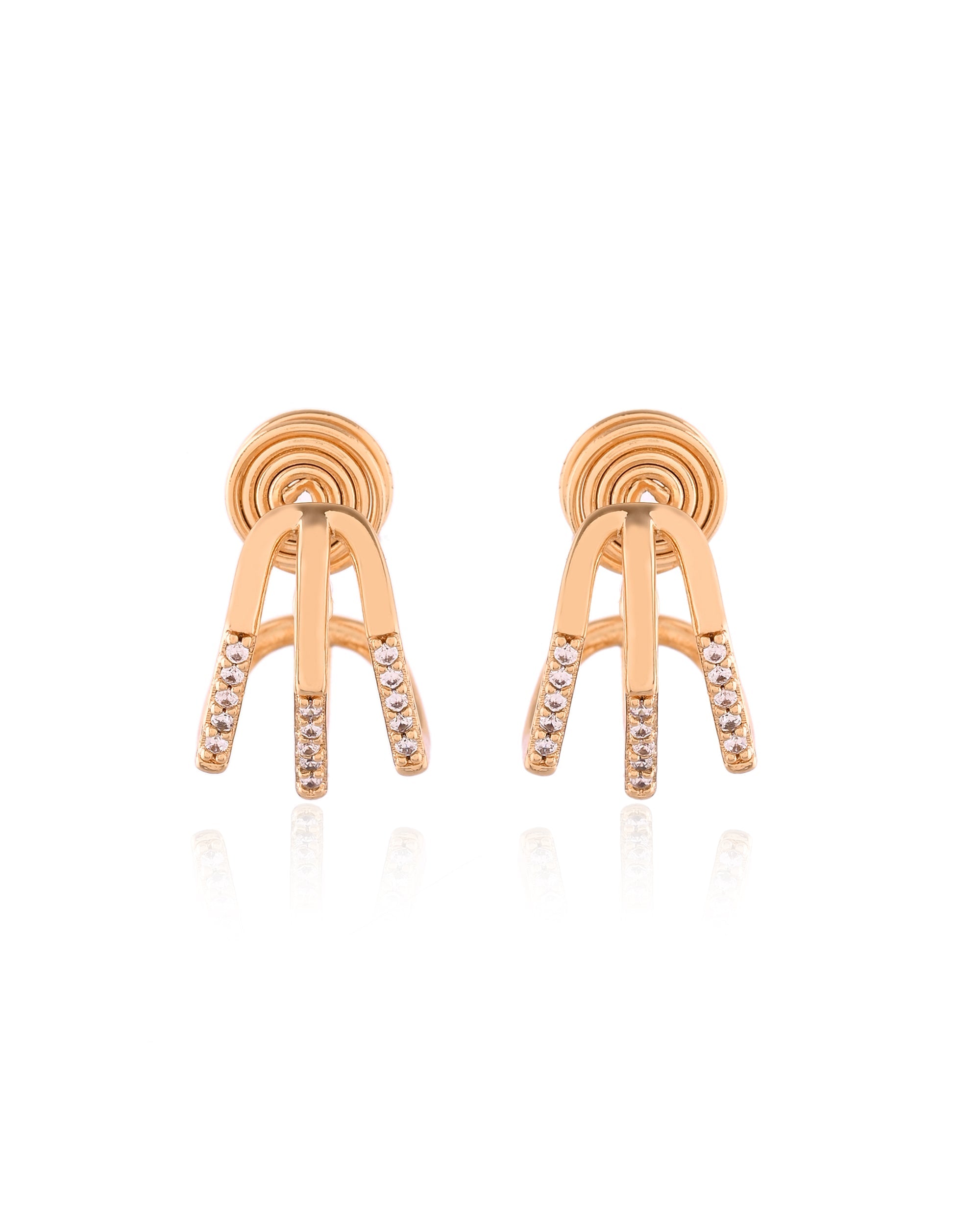 Talon Sparkle Tri-Prong Stud Earrings