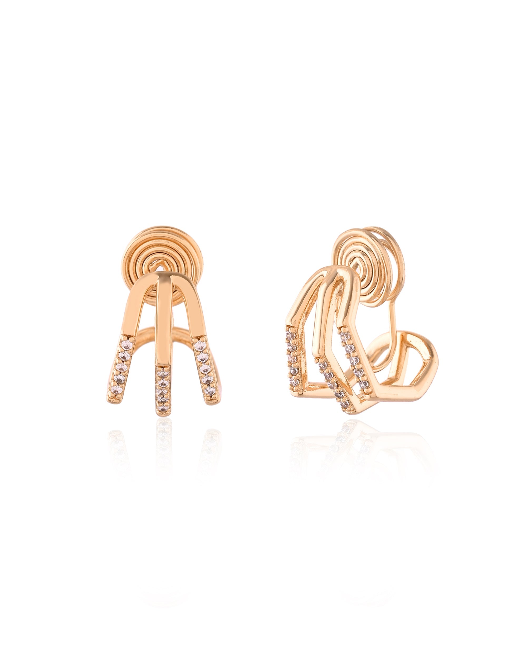 Talon Sparkle Tri-Prong Stud Earrings