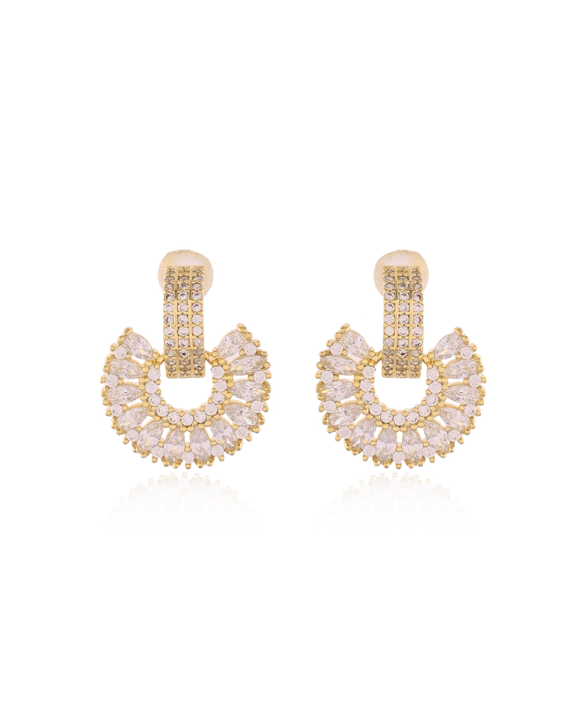 White Glow Dome Earrings