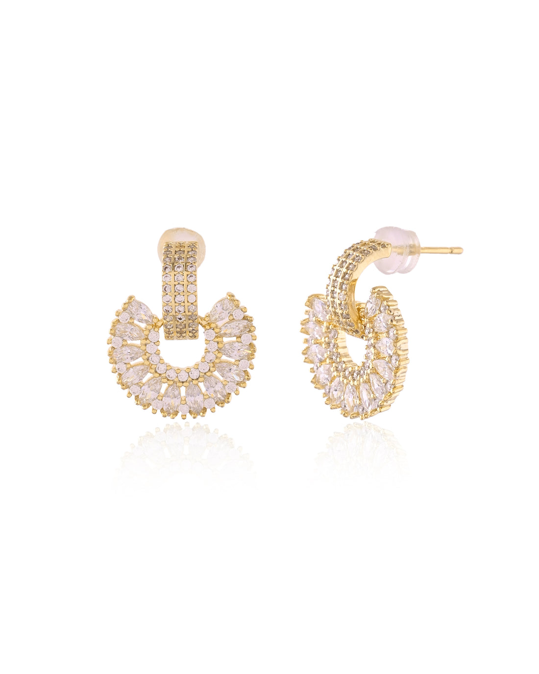 White Glow Dome Earrings