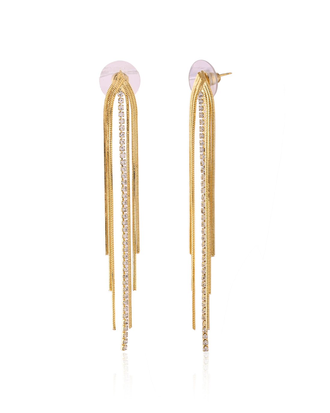 Gold Stone Danglers Earrings