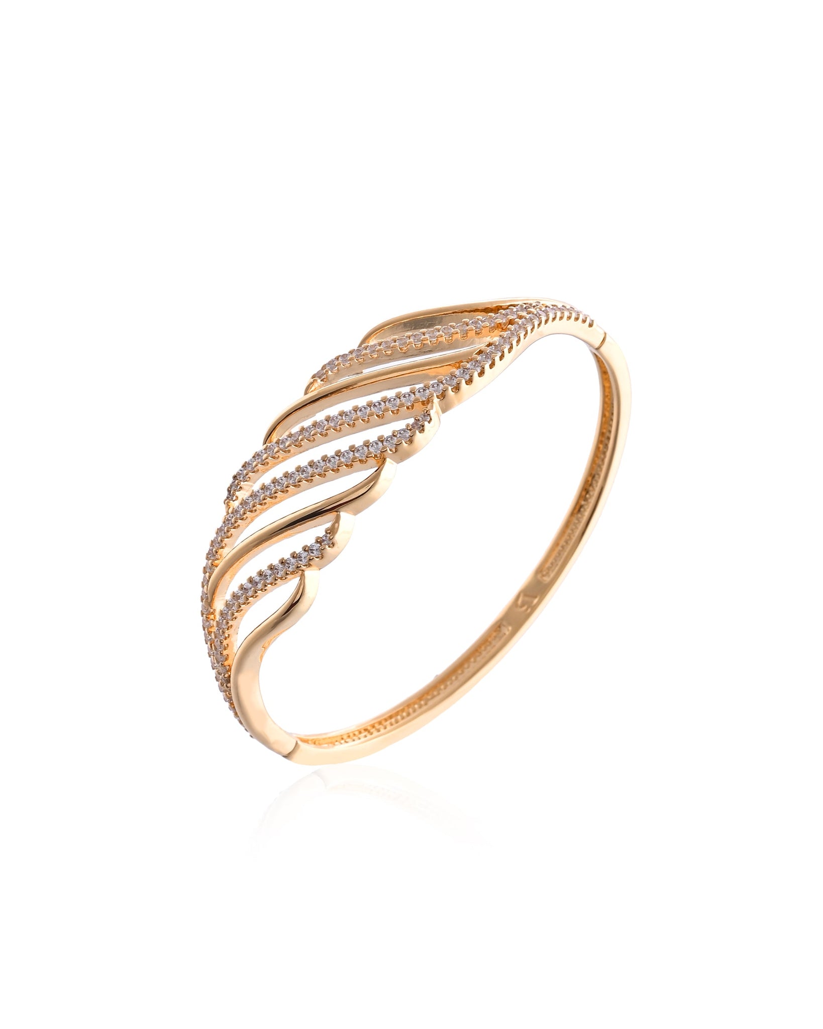 Lumiere Bar Hinge Ethereal Swirl Bangle Bracelet
