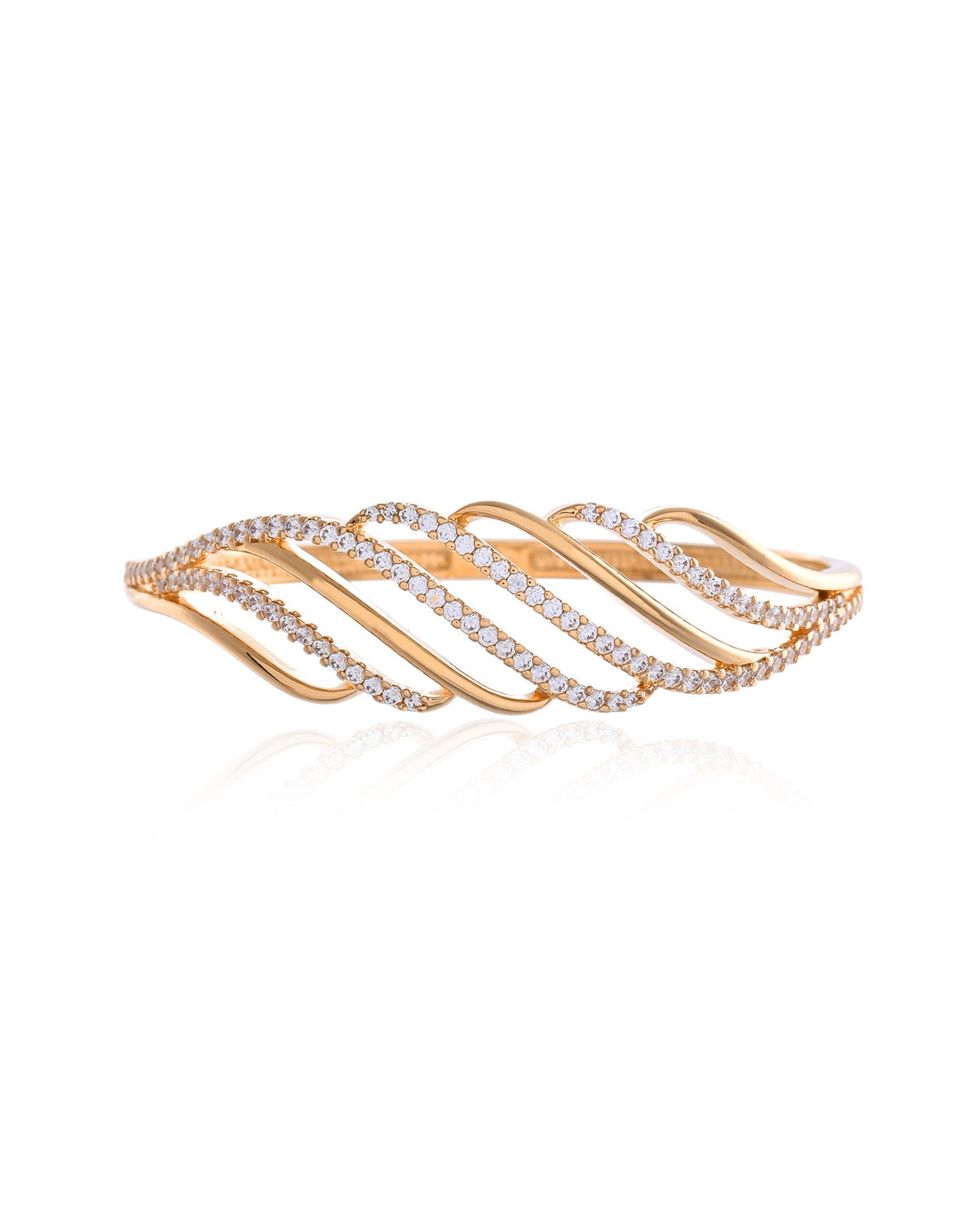 Lumiere Bar Hinge Ethereal Swirl Bangle Bracelet
