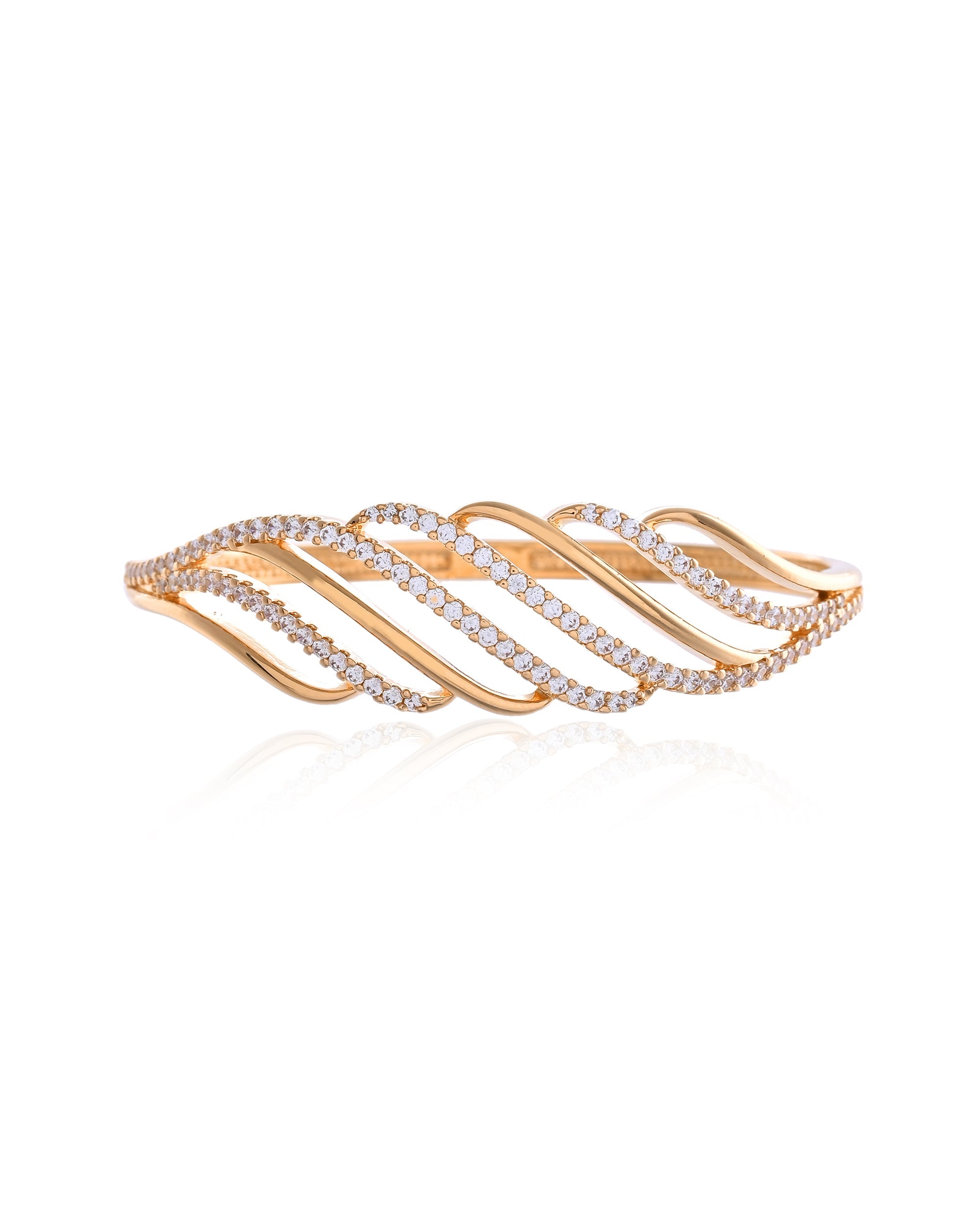 Lumiere Bar Hinge Ethereal Swirl Bangle Bracelet