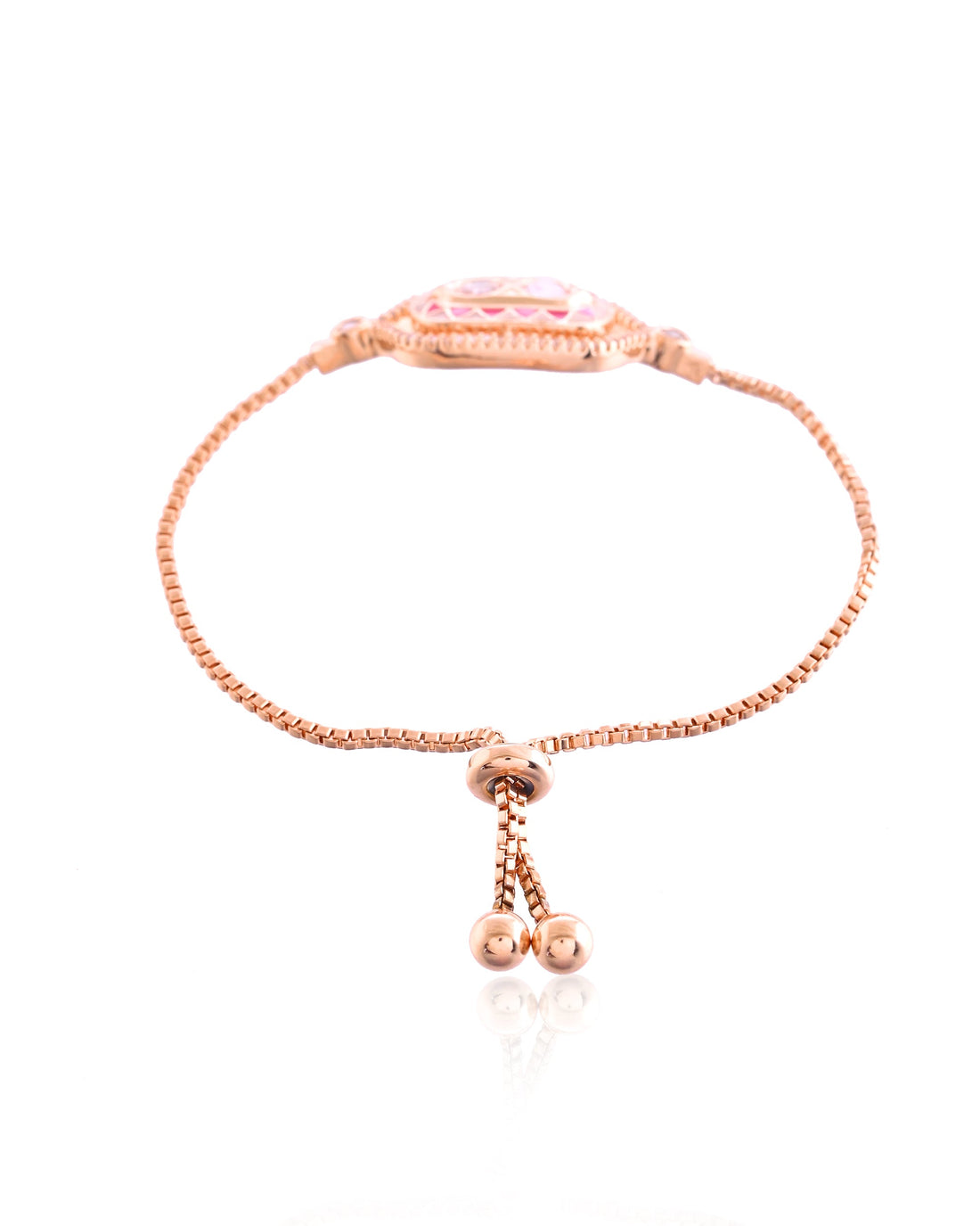 Rose Blush Eyelet Bolo Slider Bracelet