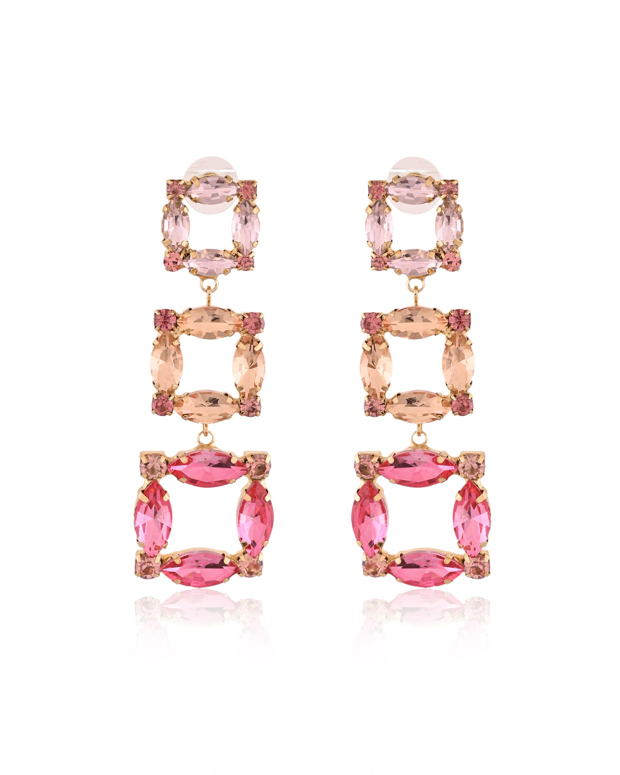 Ombre Marquise Frame Drop Earrings