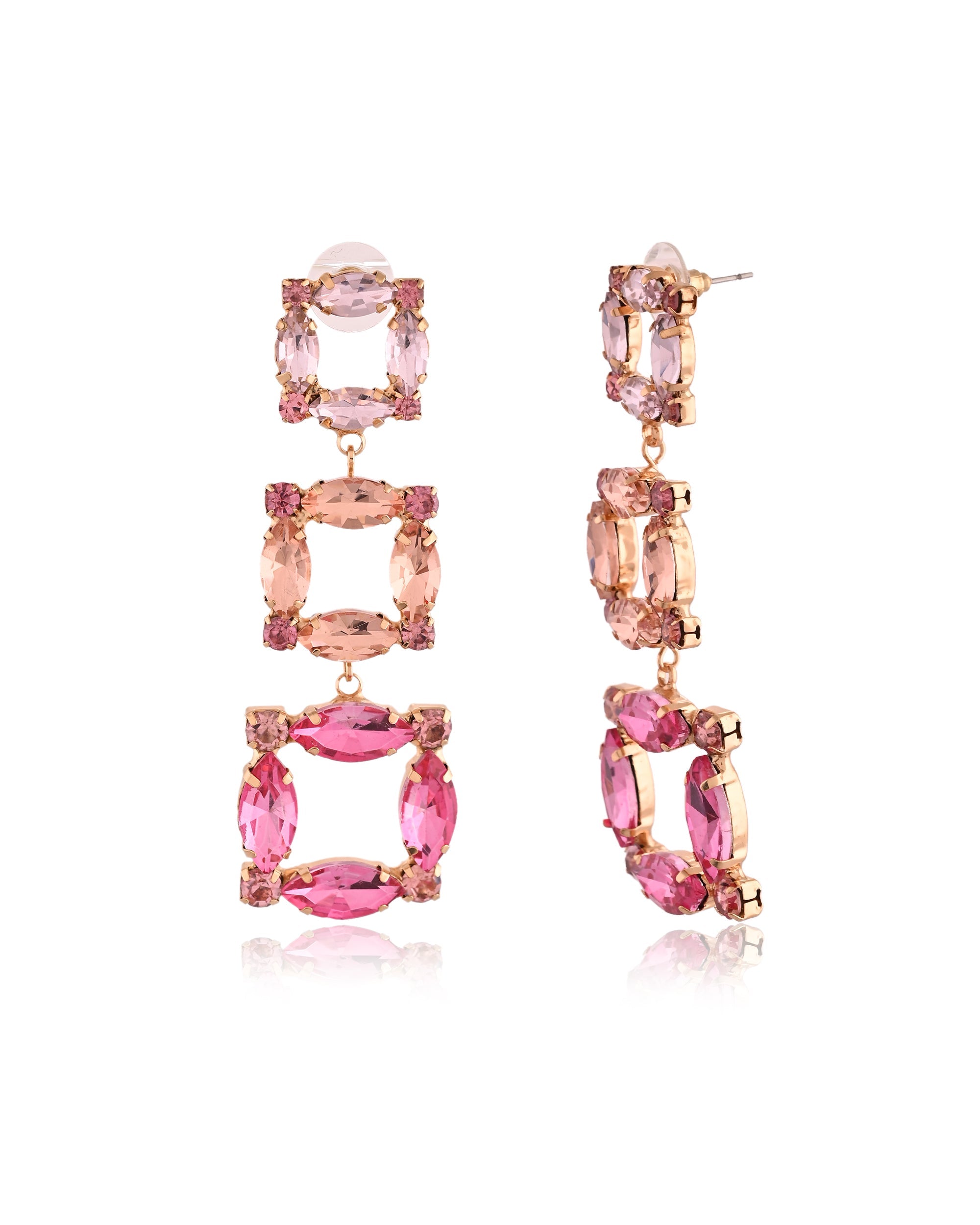 Ombre Marquise Frame Drop Earrings