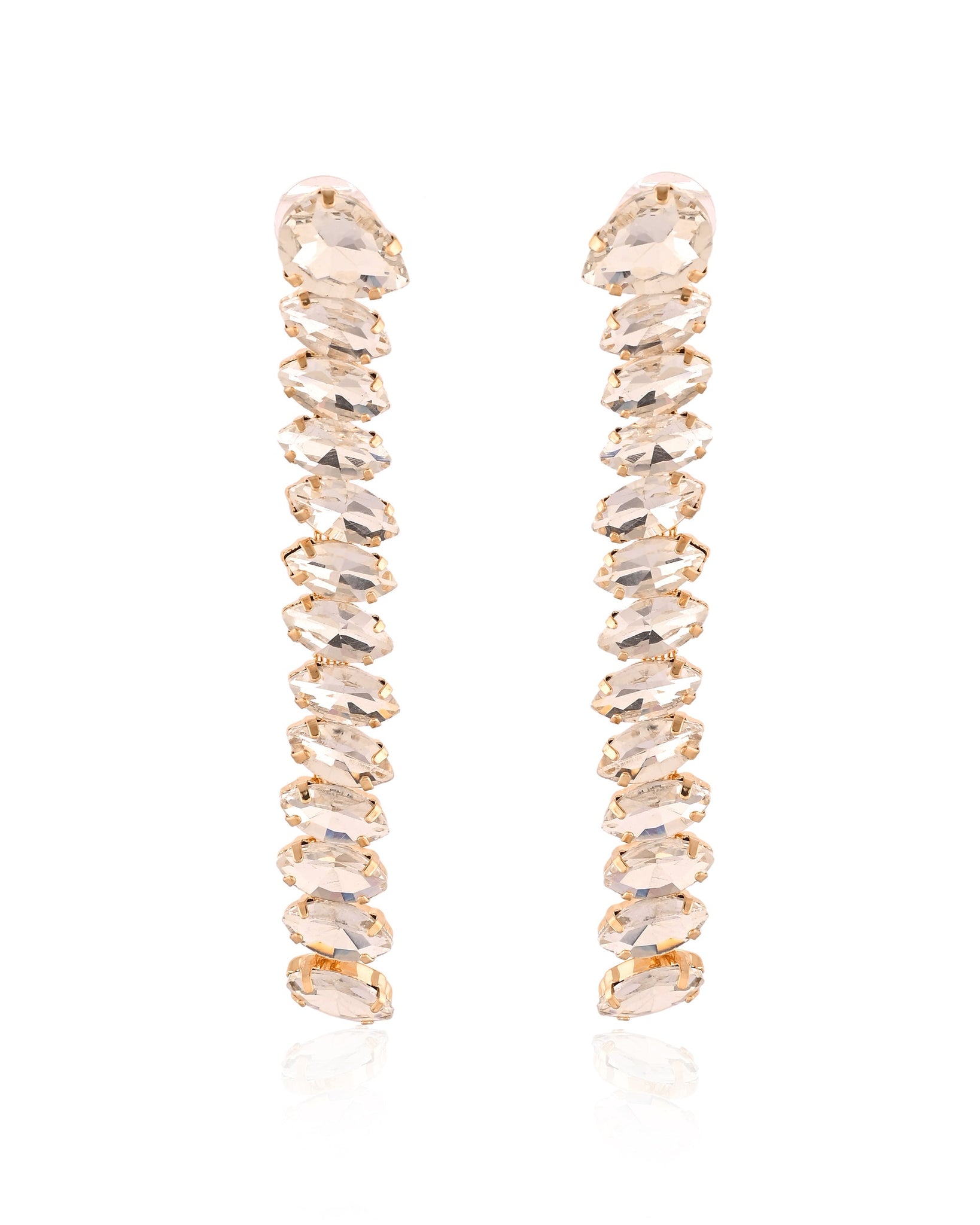 Marquise Stream Glacier Icicle Statement Earrings