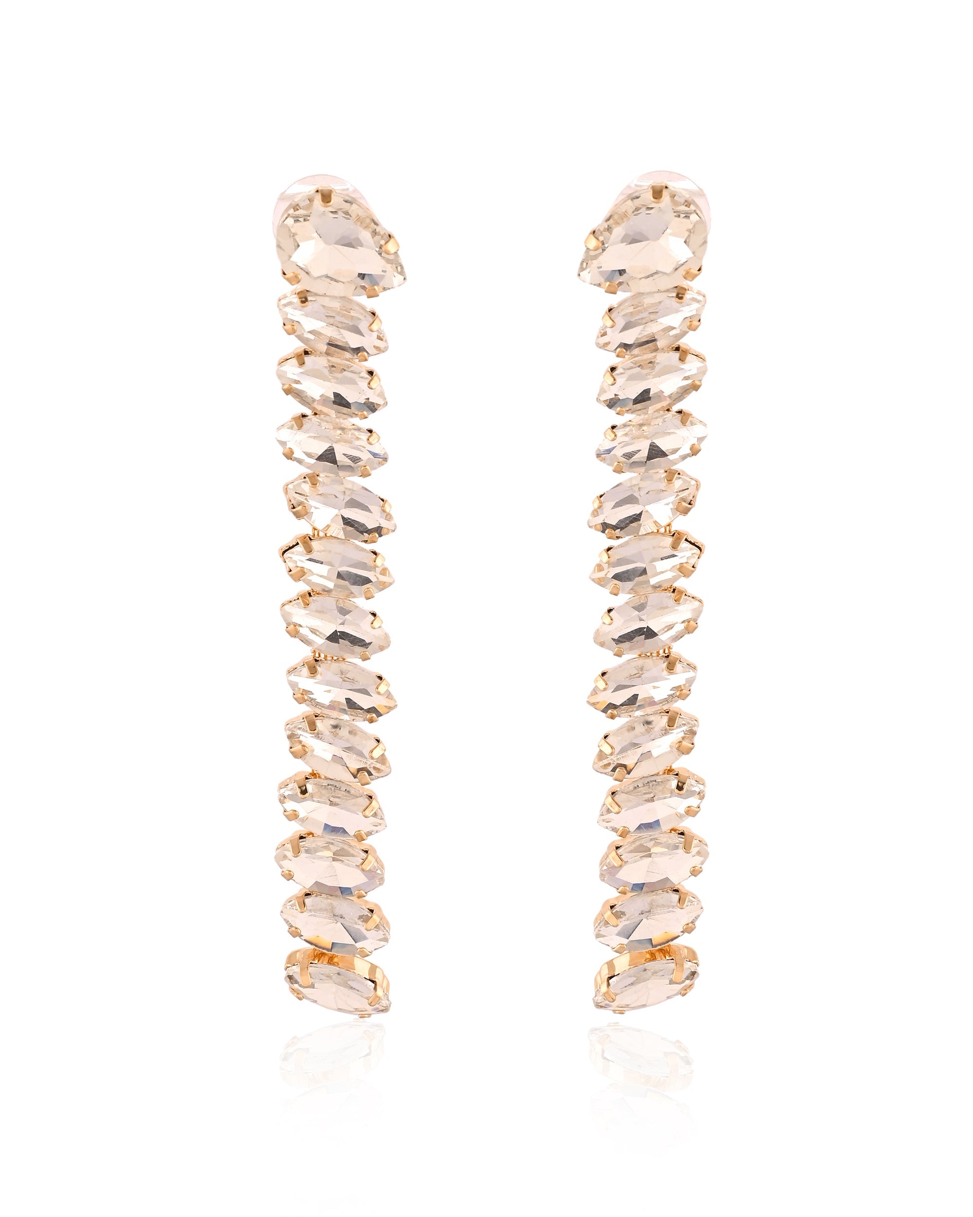 Marquise Stream Glacier Icicle Statement Earrings