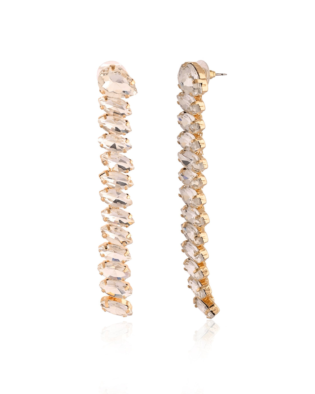 Marquise Stream Glacier Icicle Statement Earrings