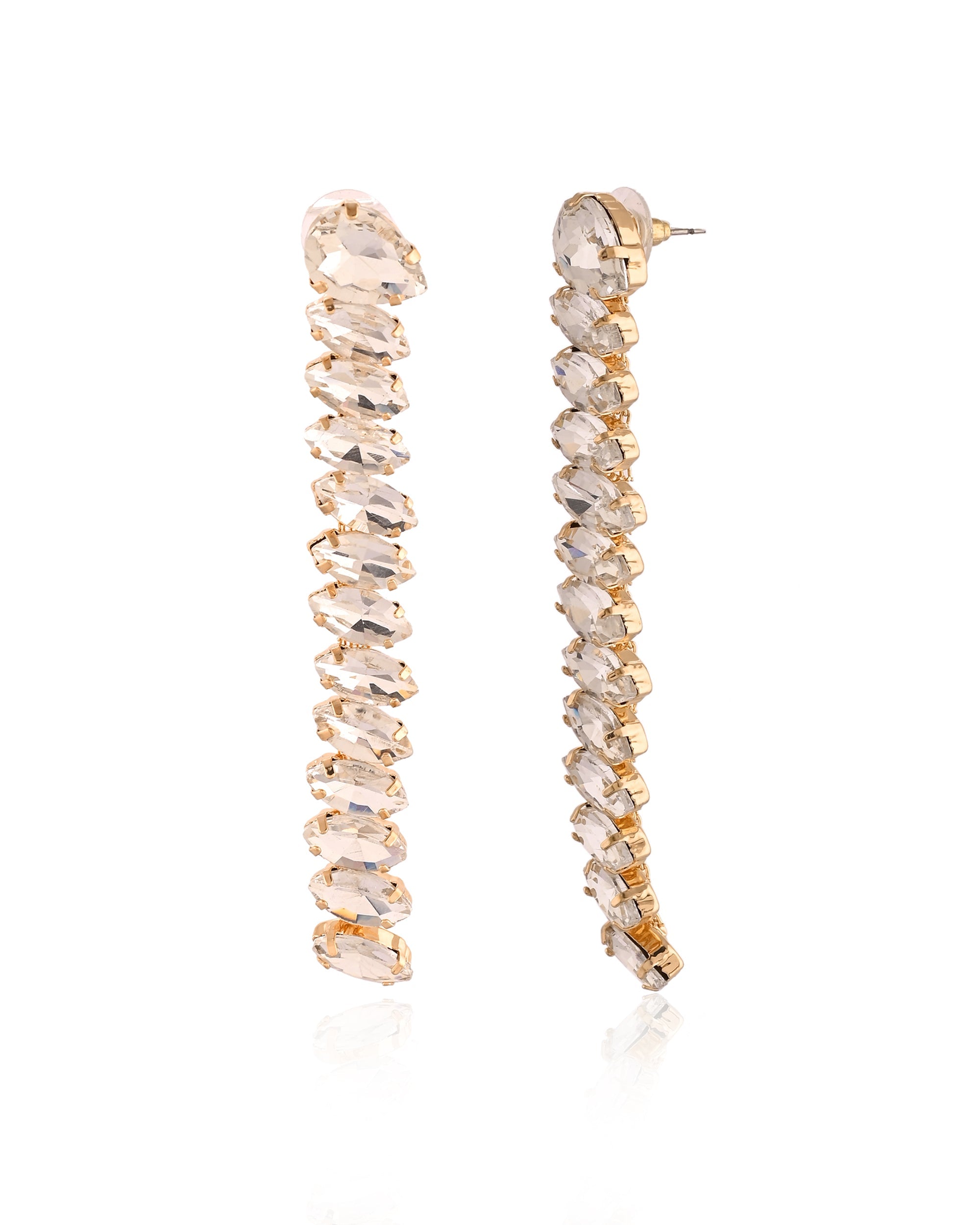 Marquise Stream Glacier Icicle Statement Earrings