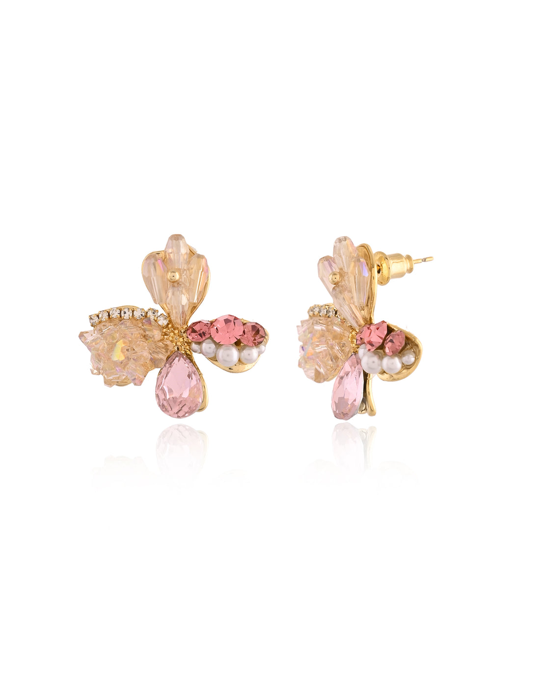 Peach Phool Earrings