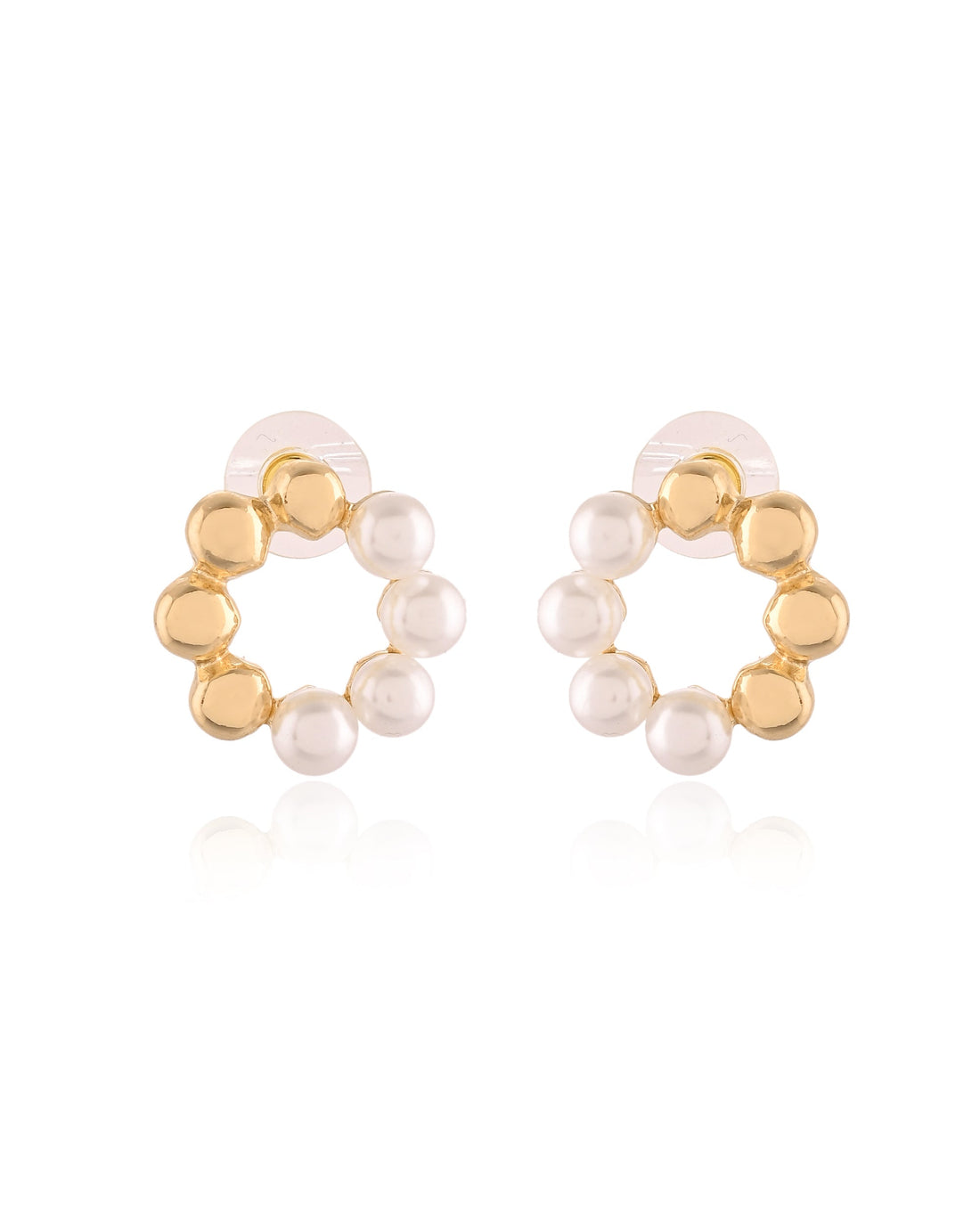 Fusion Beaded Bicolor Orb Stud Earrings