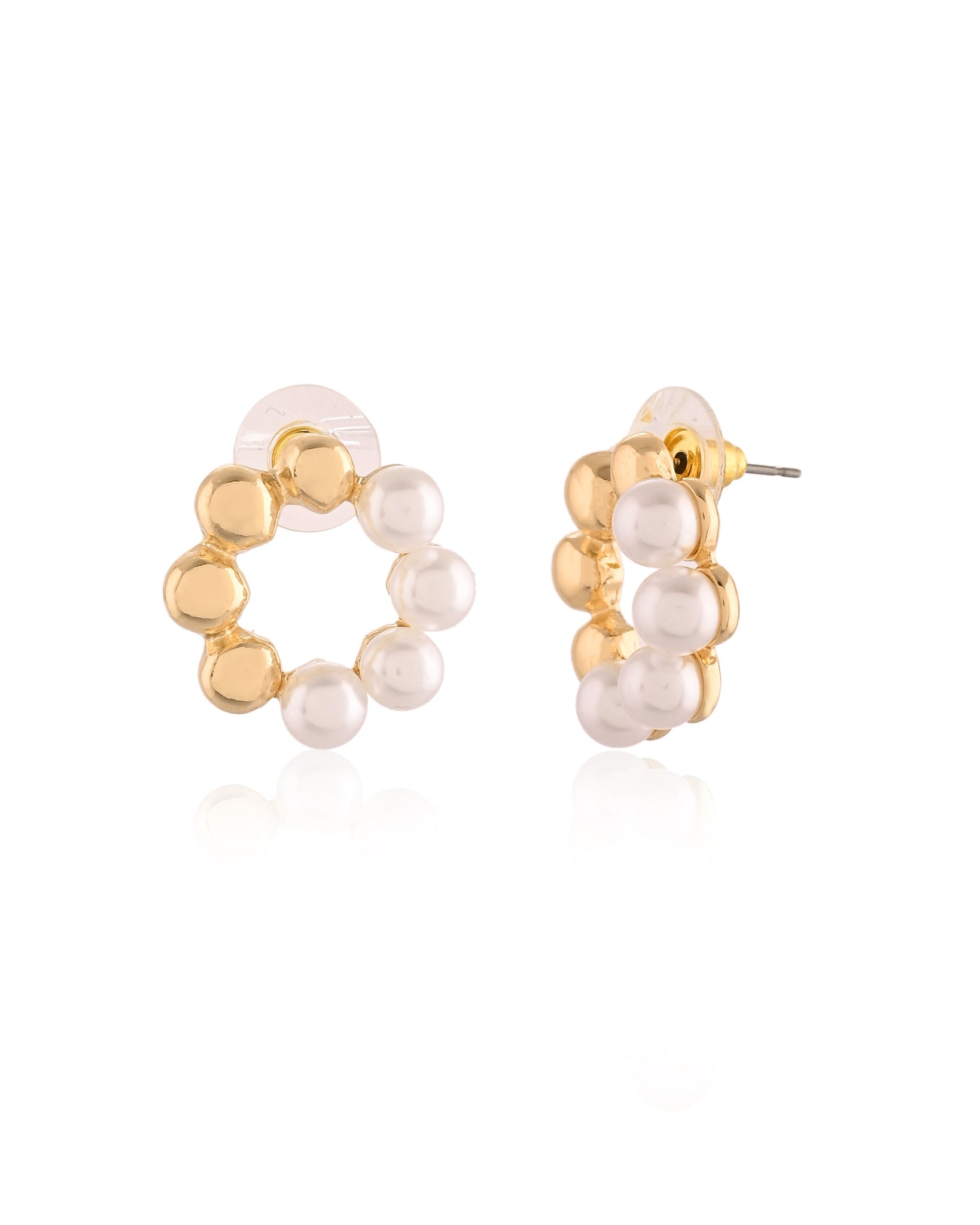 Fusion Beaded Bicolor Orb Stud Earrings