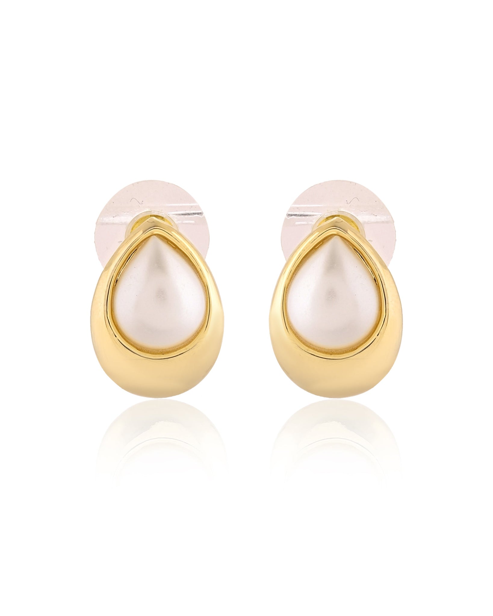Midas Golden Teardrop Drop Pearl Earrings