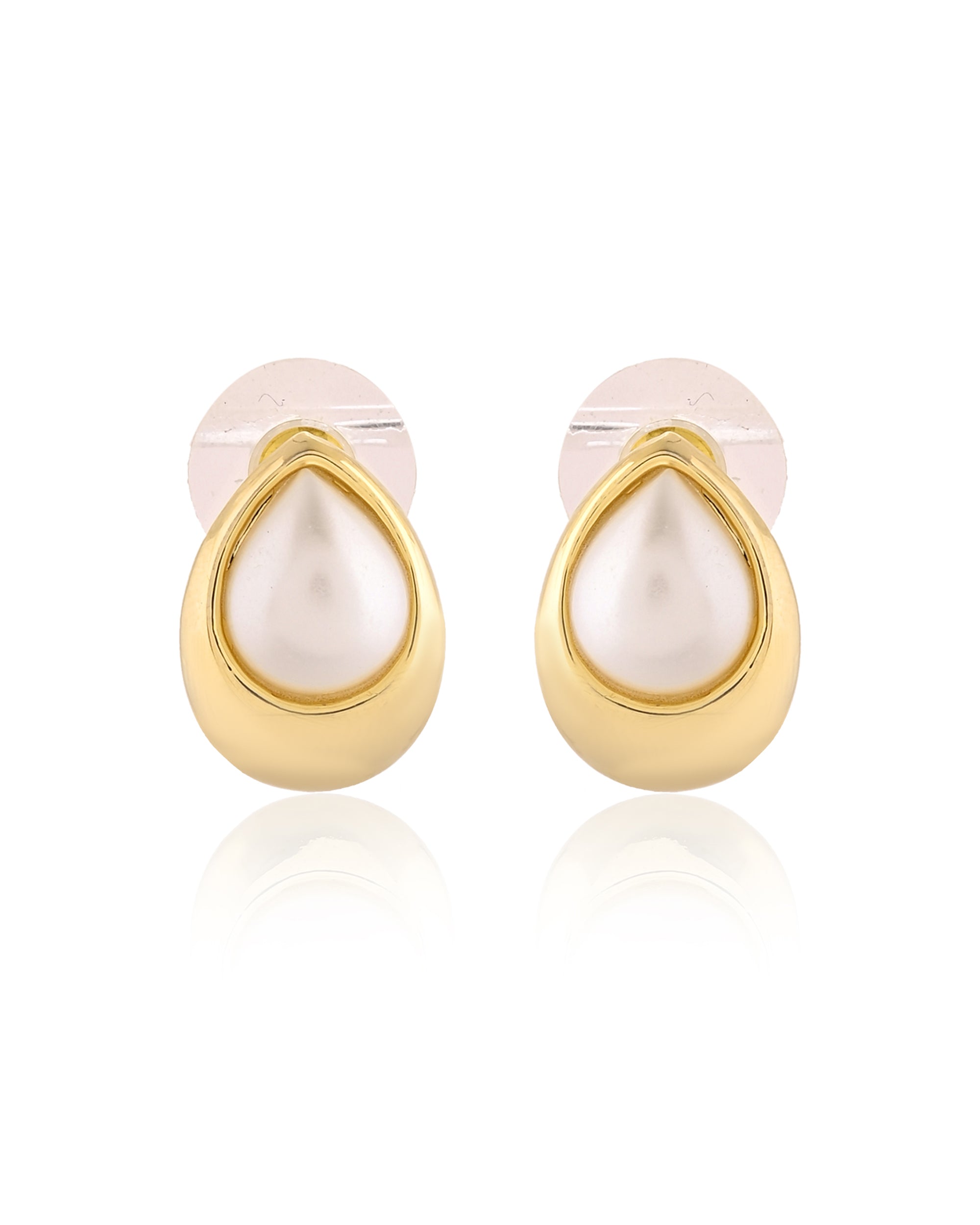 Midas Golden Teardrop Drop Pearl Earrings