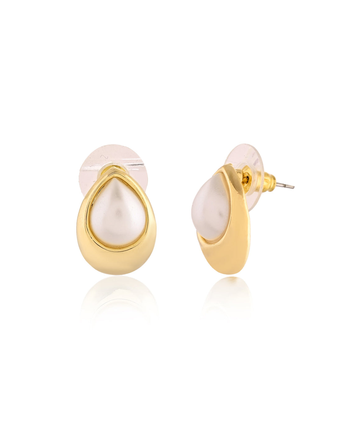 Midas Golden Teardrop Drop Pearl Earrings