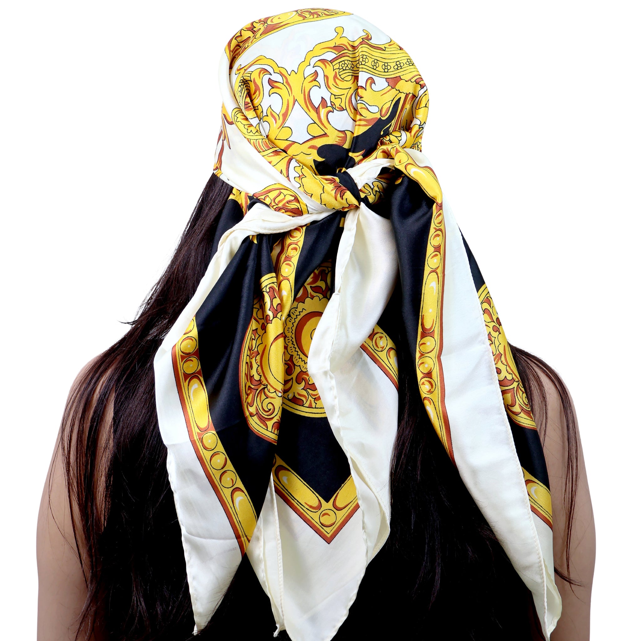 Baroque Majestic Gold Satin Headwrap Scarf