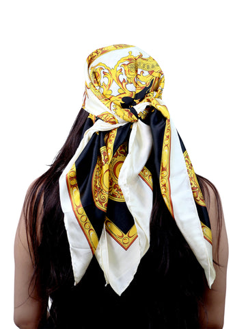 Baroque Majestic Gold Satin Headwrap Scarf