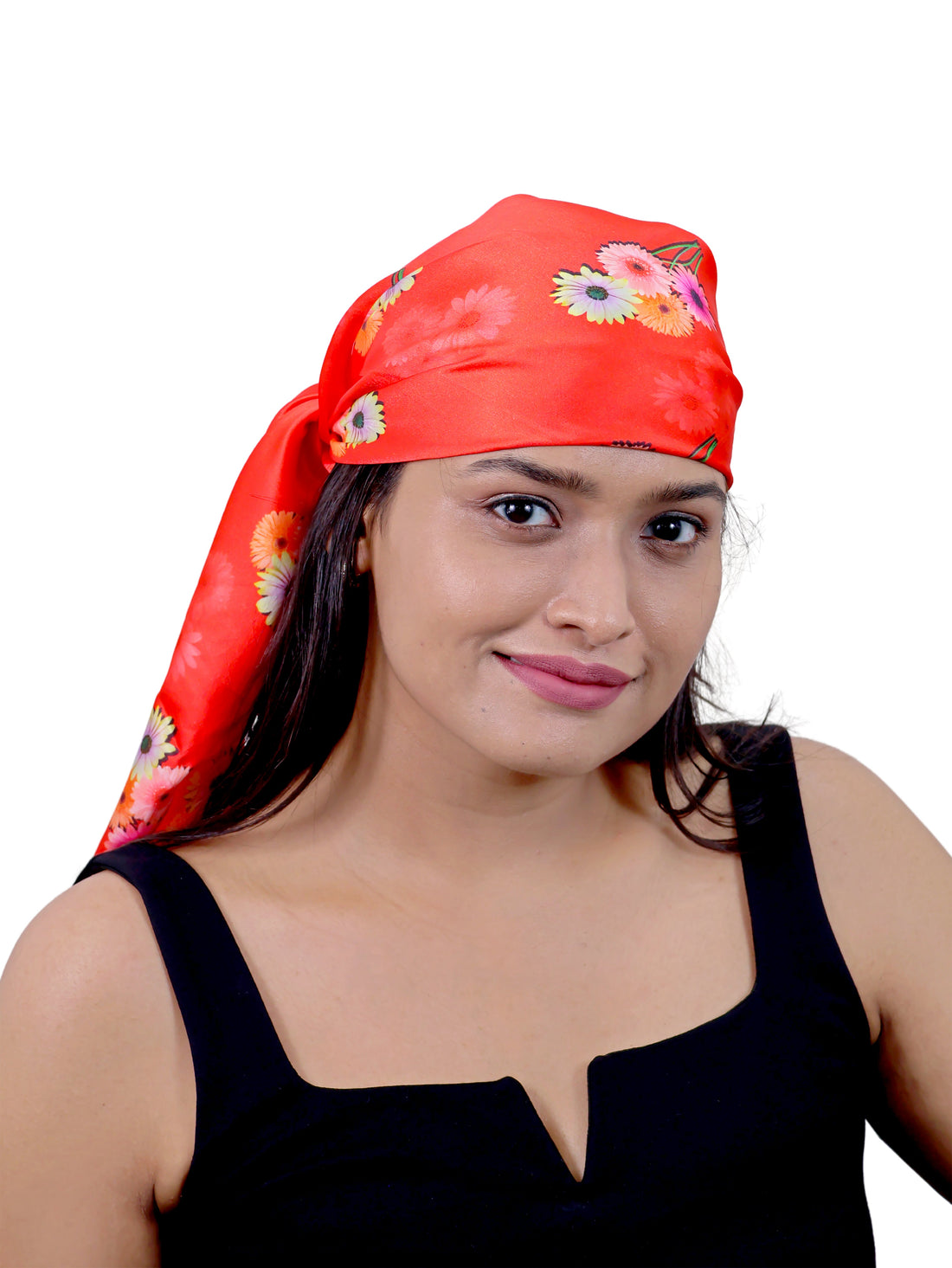 Crimson Daisy Scarlet Silk Touch Scarf