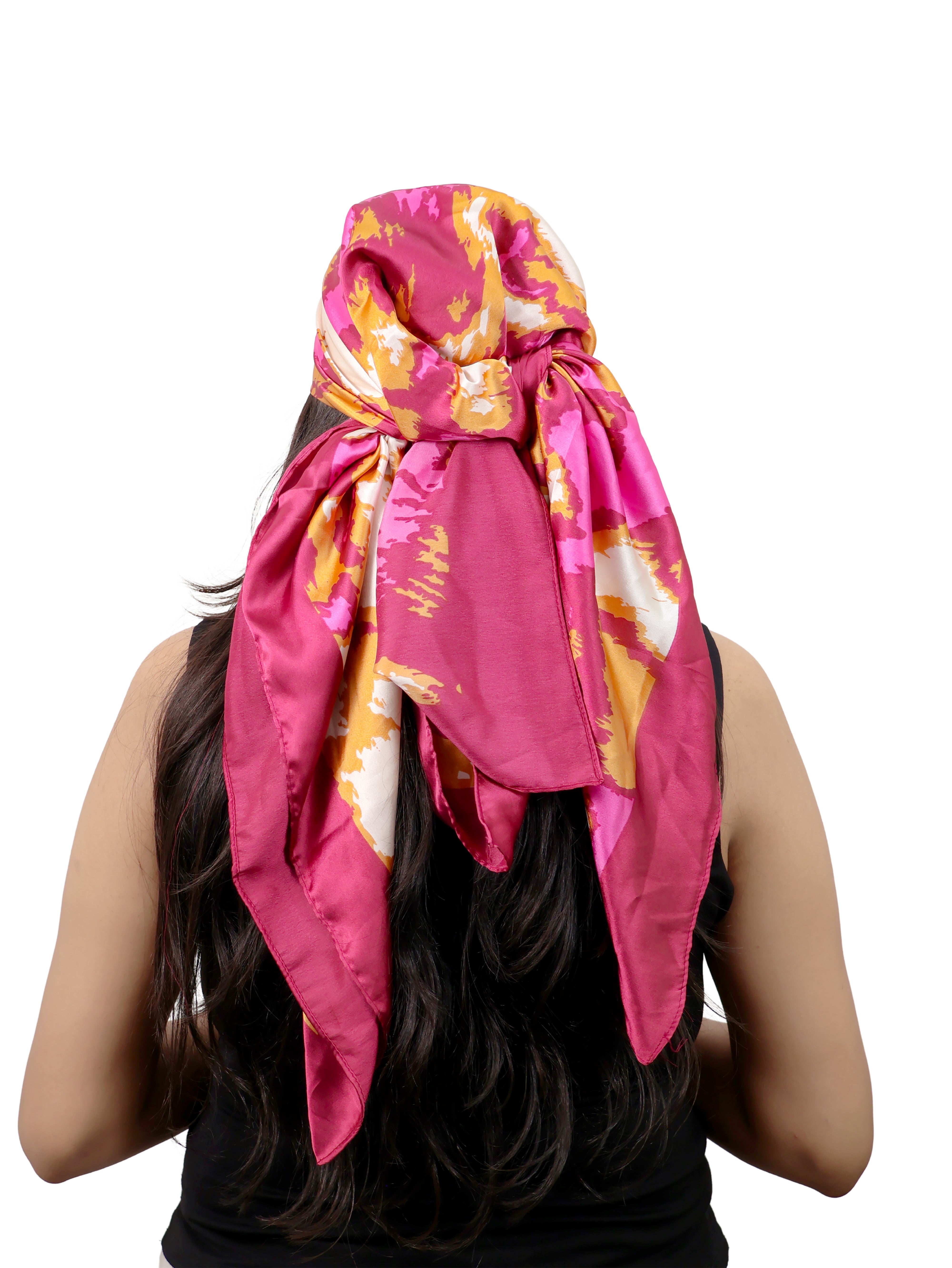 Fuchsia Flare Silk Wrap Scarf