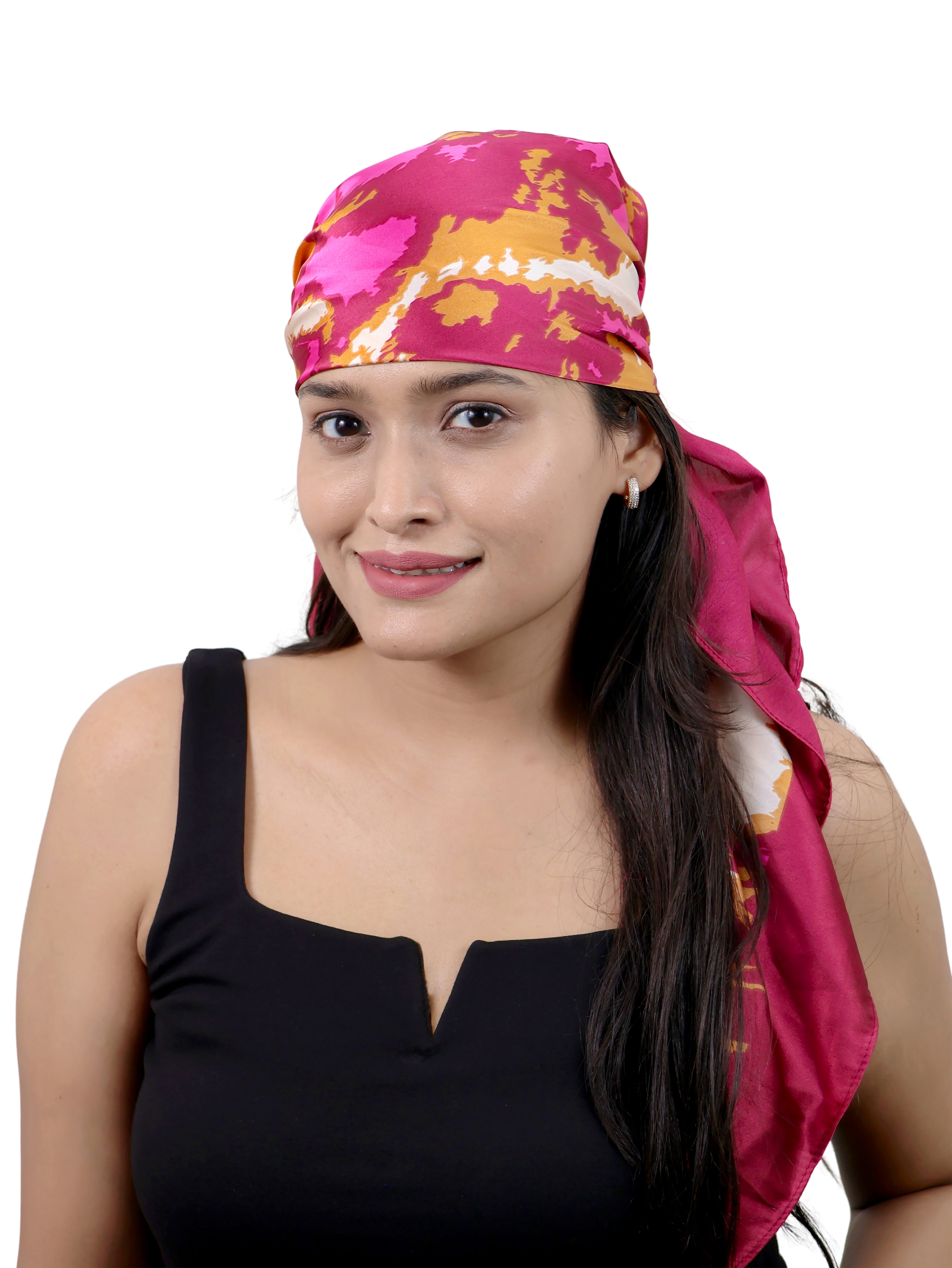 Fuchsia Flare Silk Wrap Scarf