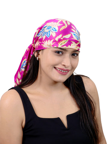 Fuchsia Phoenix Bird like print Silk Scarf