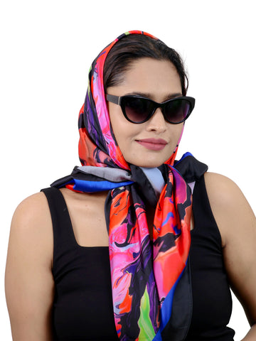 Abstract Sunset Evocative Wrap Scarf