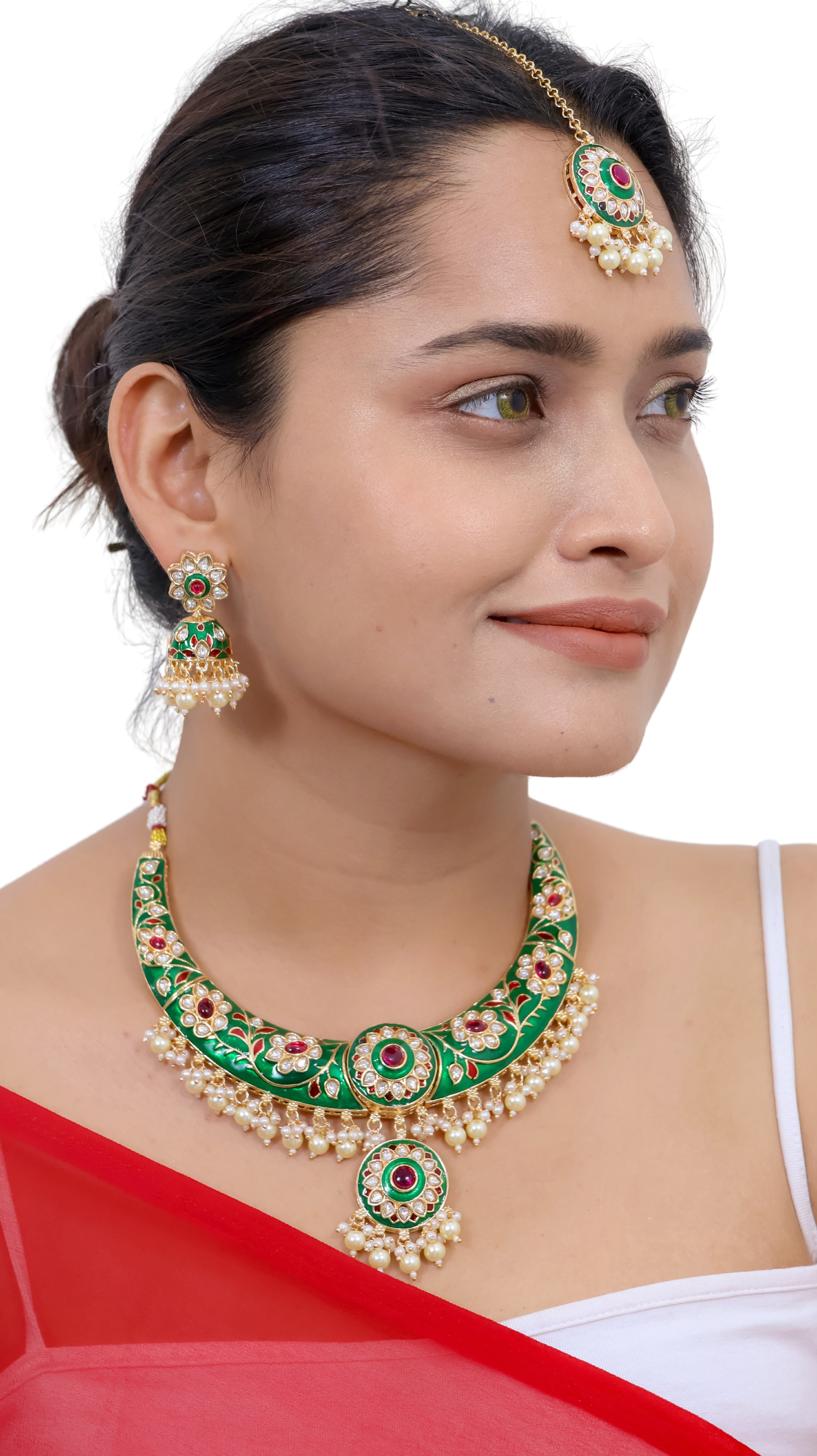 Royal Enchanté Meenakari Beaded Kundan Necklace Set