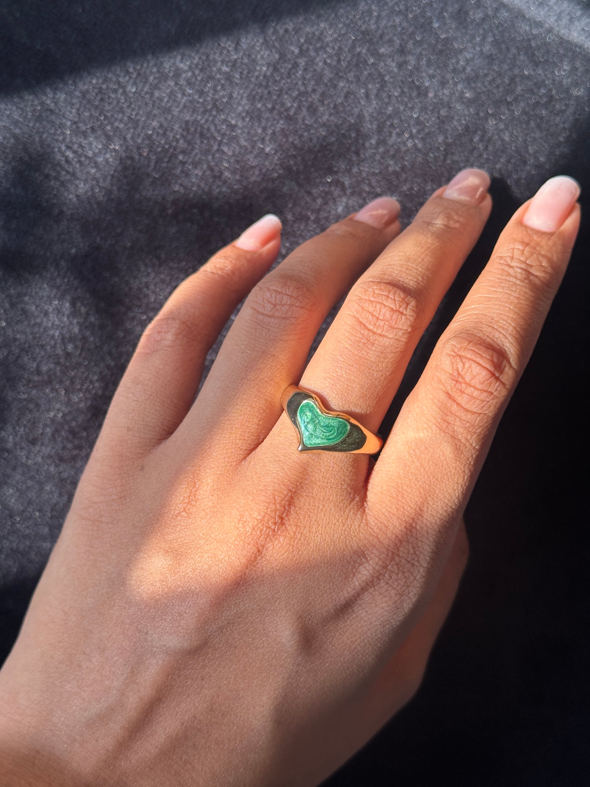 Enamel Heart Ring