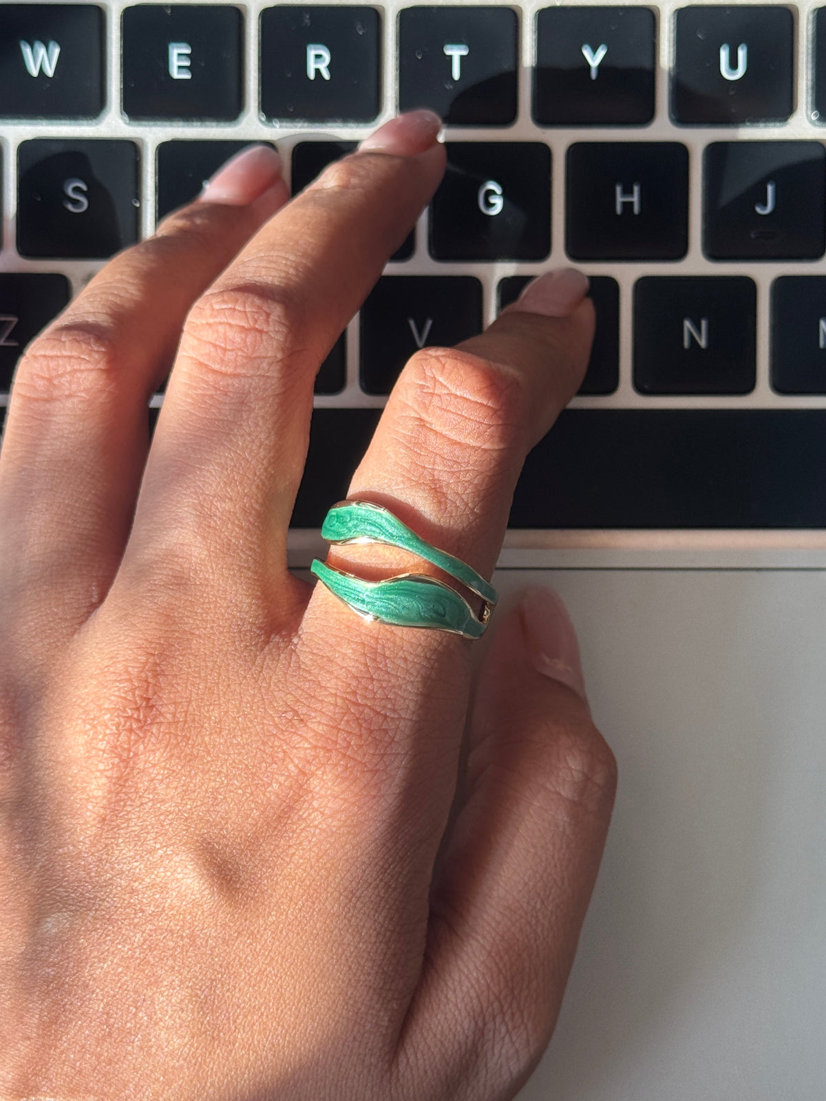 Enamel Wave Ring