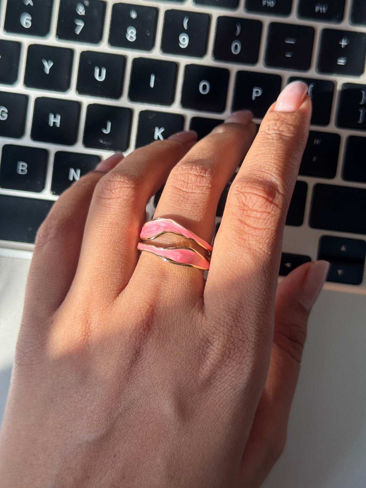 Enamel Wave Ring