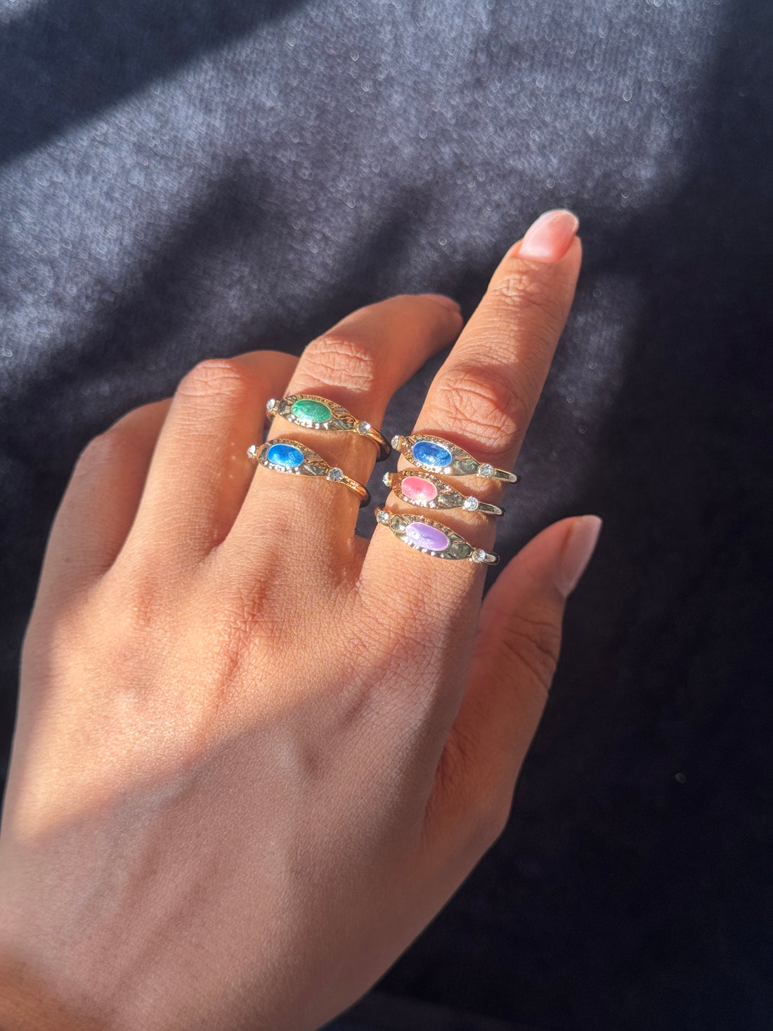 Enamel Eye Ring
