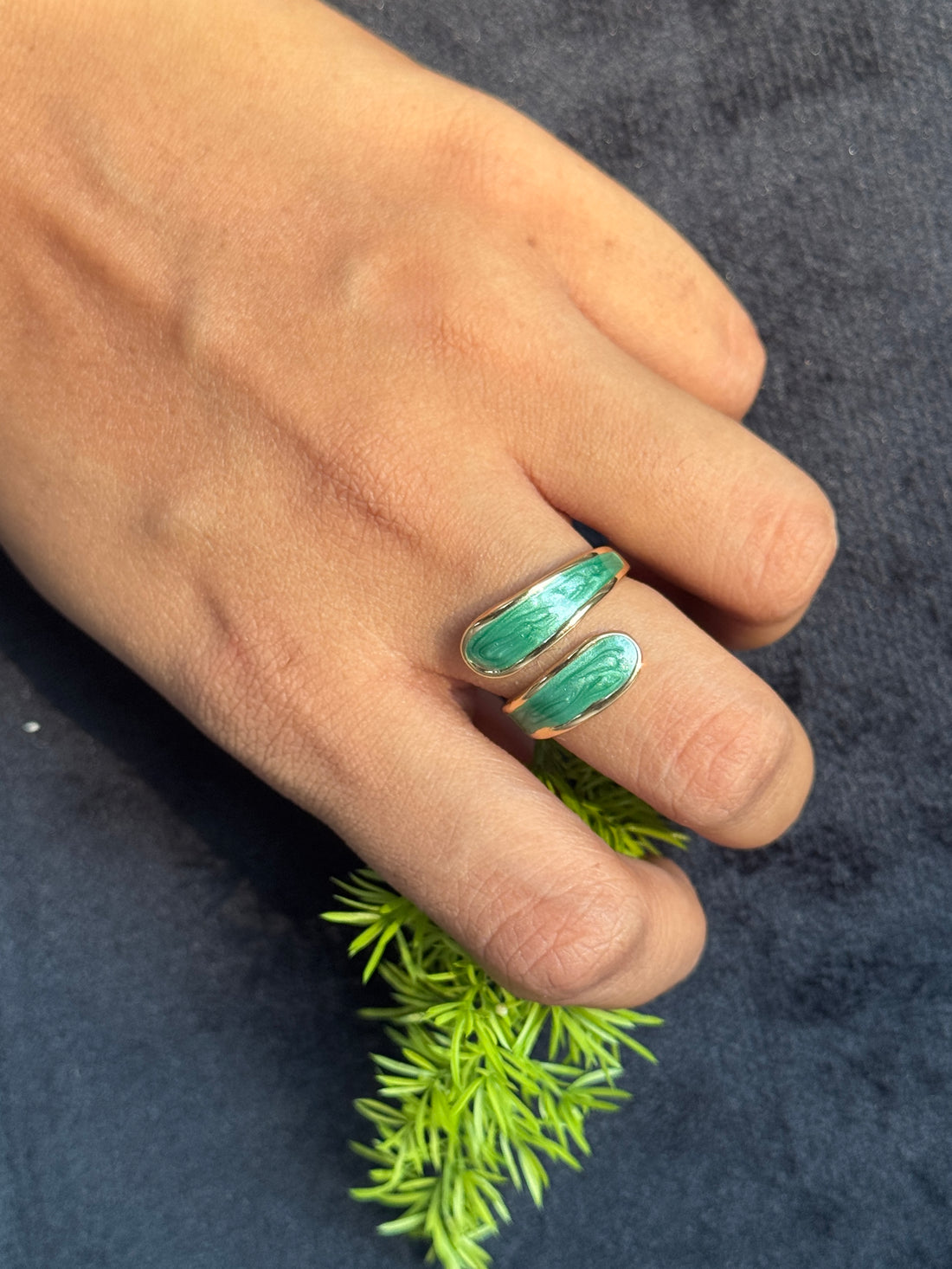 Enamel Cross Ring