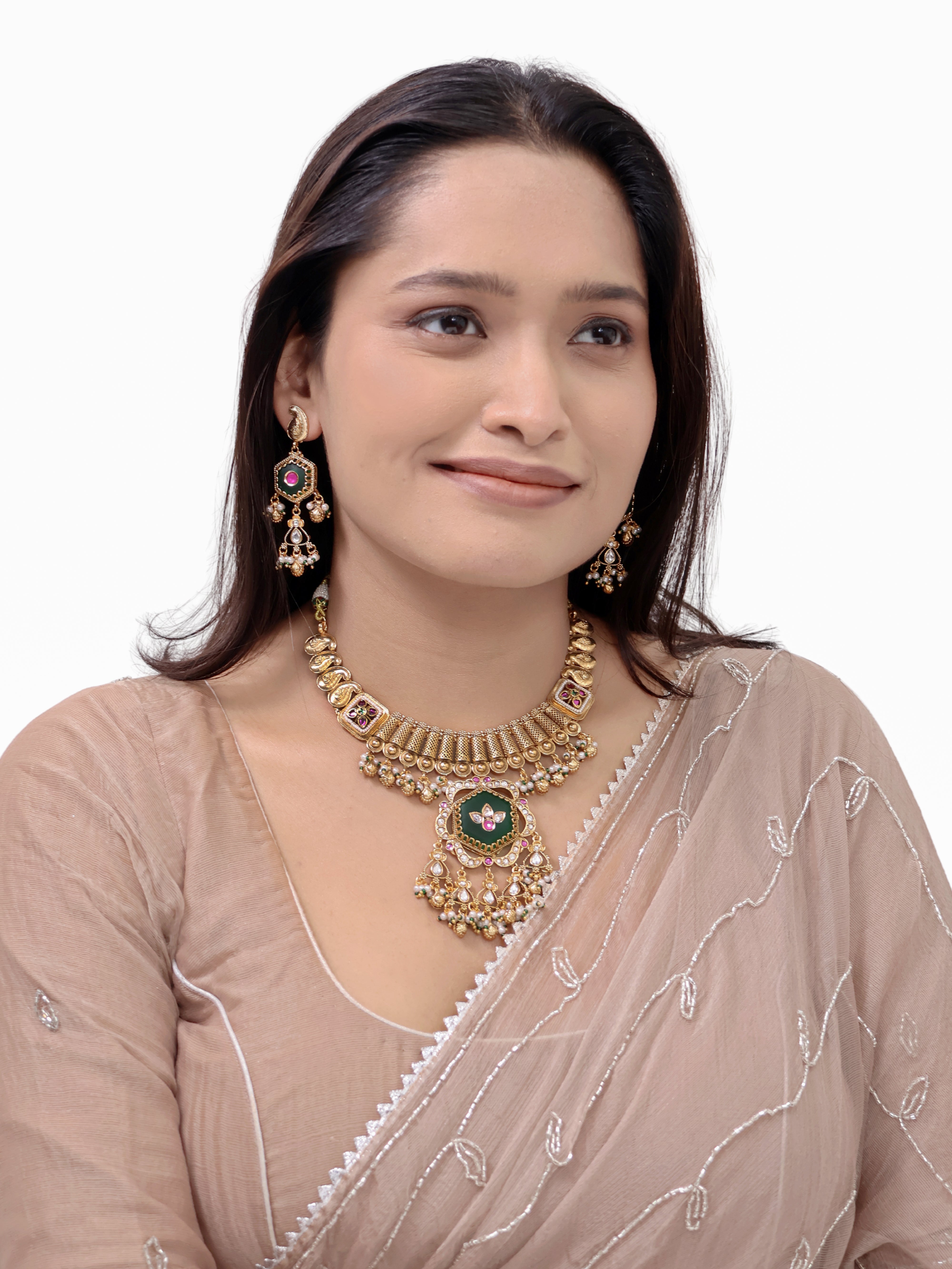 Jodhpuri Meena Heritage Jharokha Necklace