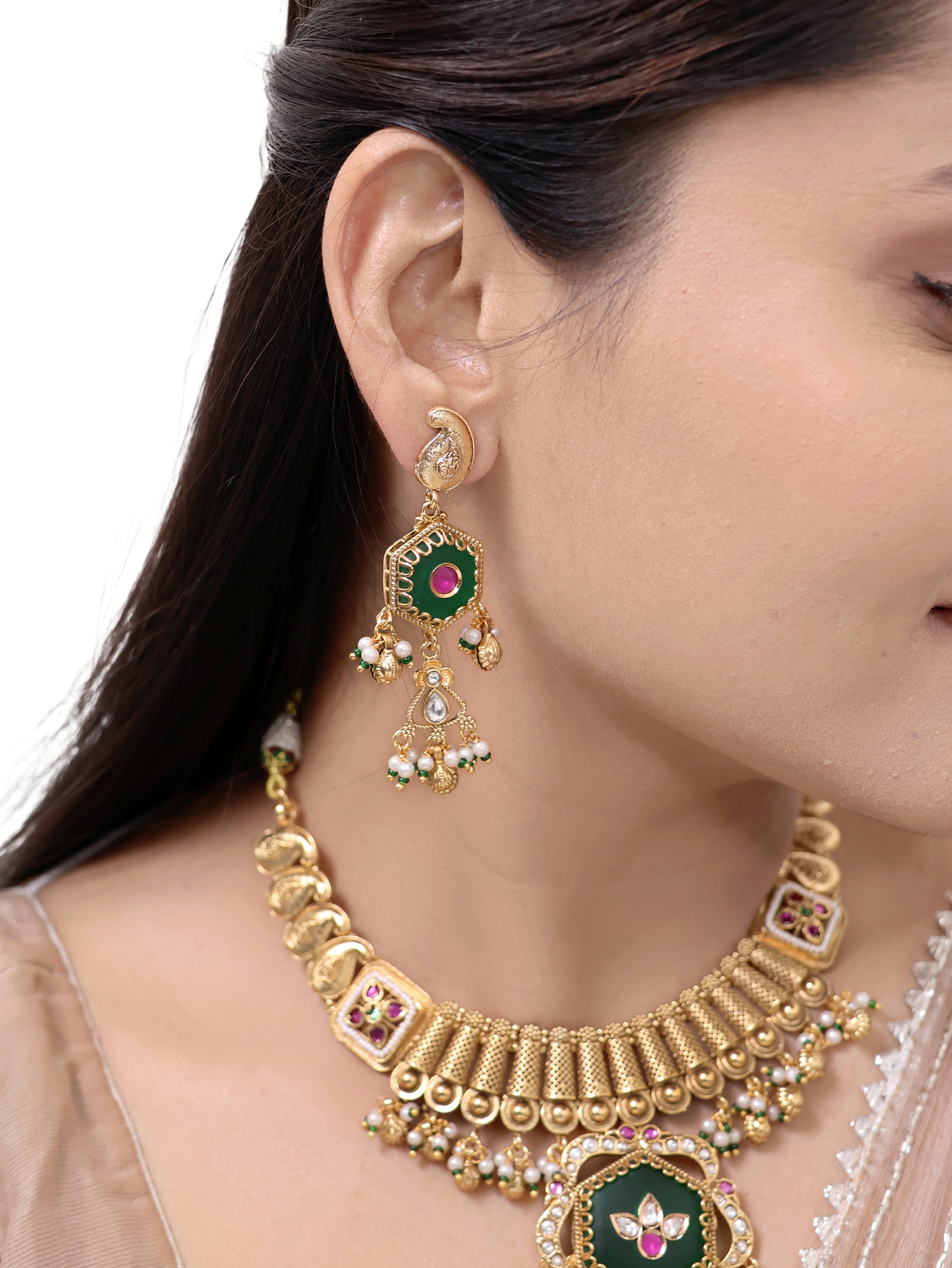 Jodhpuri Meena Heritage Jharokha Necklace