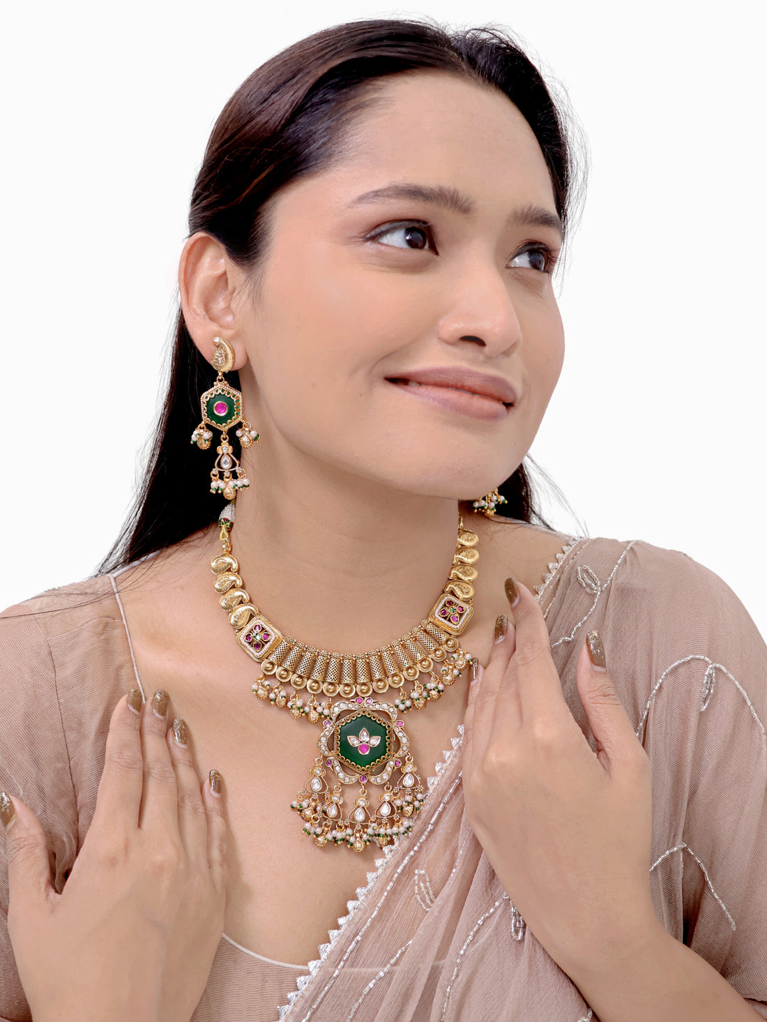 Jodhpuri Meena Heritage Jharokha Necklace