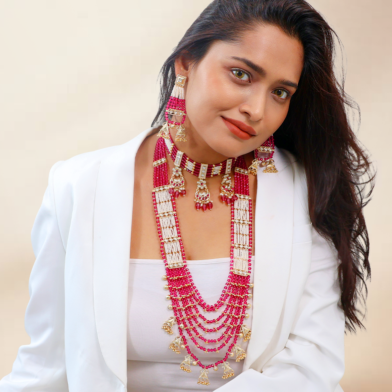 Gulabi Multi-Layered Beaded Royale Necklace